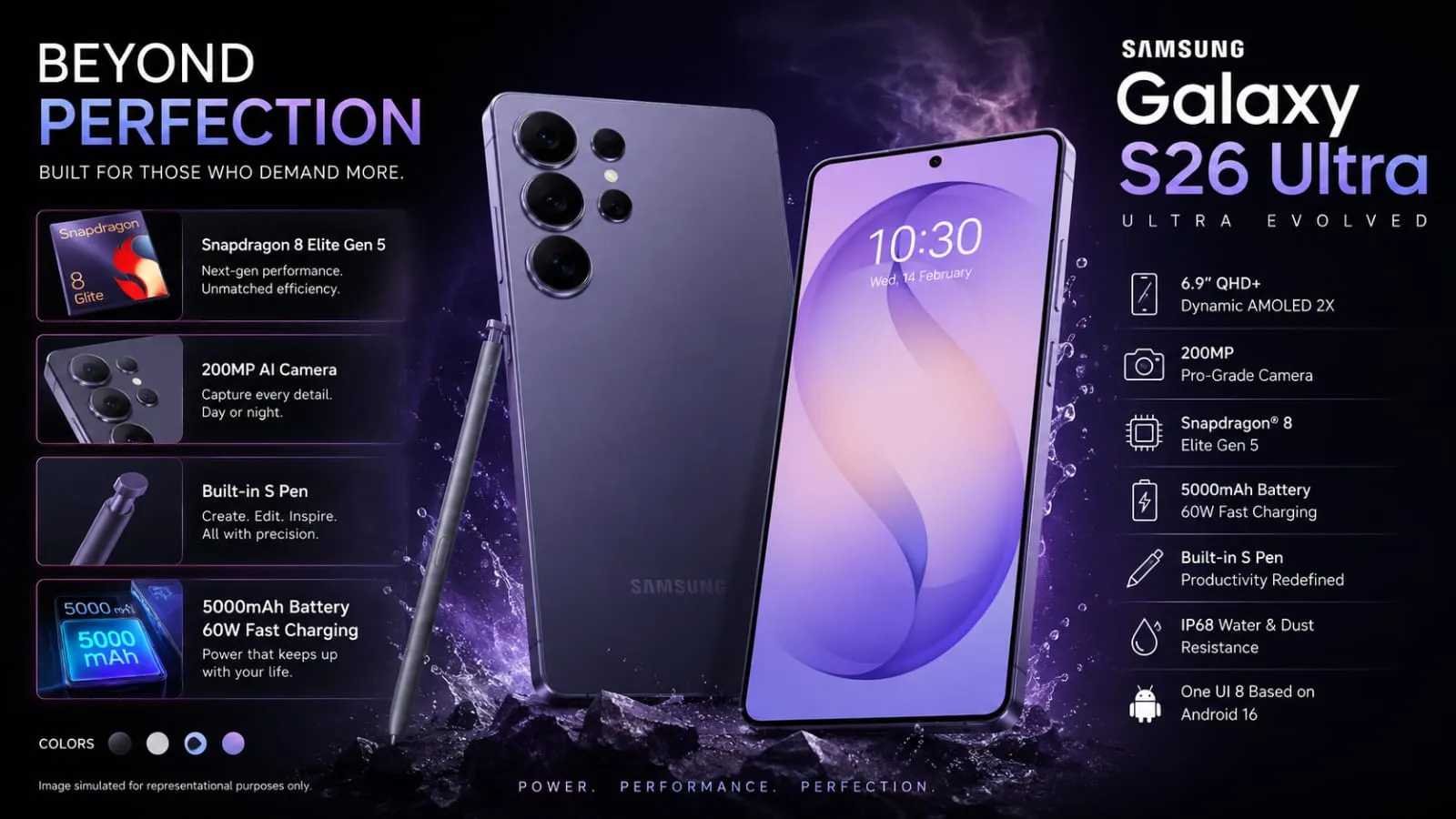Samsung Galaxy S26 Ultra 5G with 200MP camera and Snapdragon 8 Elite Gen 5