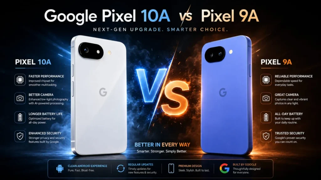 Google Pixel 10a vs 9a image