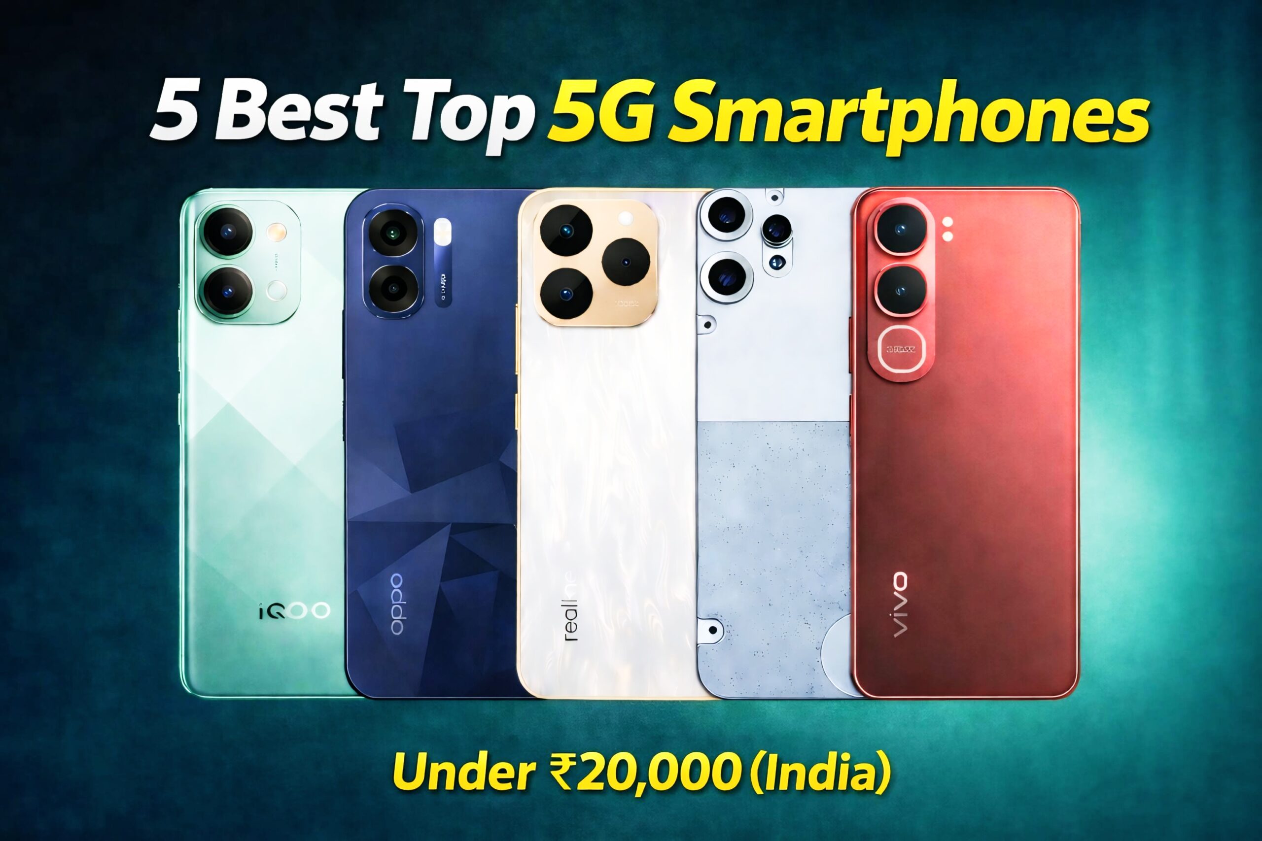 5 Best Top 5G Smartphones Under ₹20,000/- in India