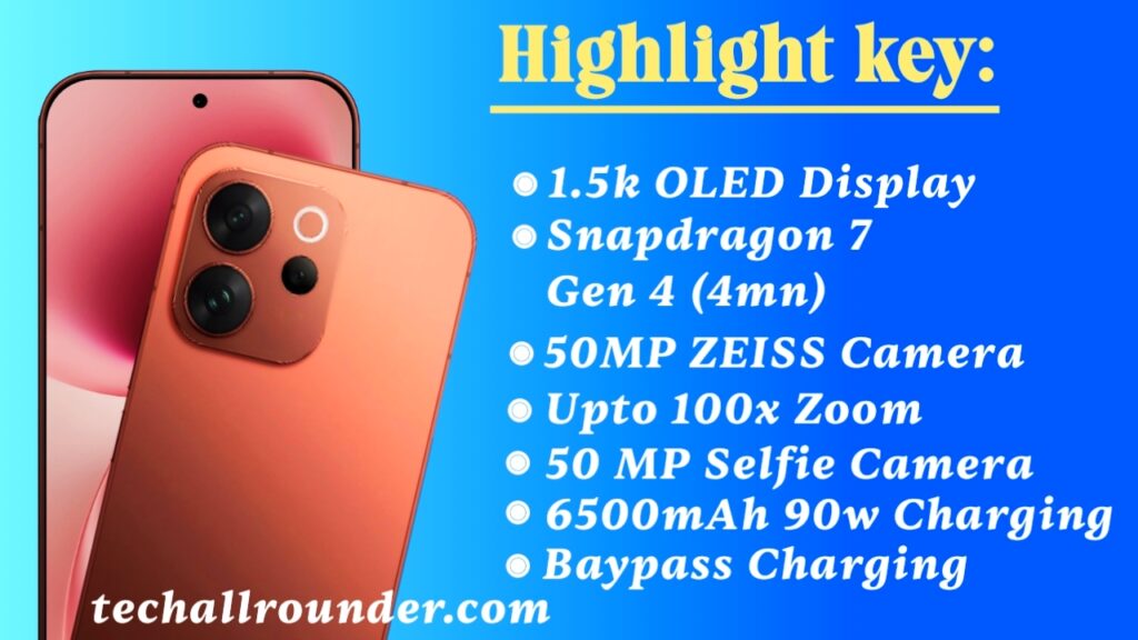 Vivo V70 specifications and features