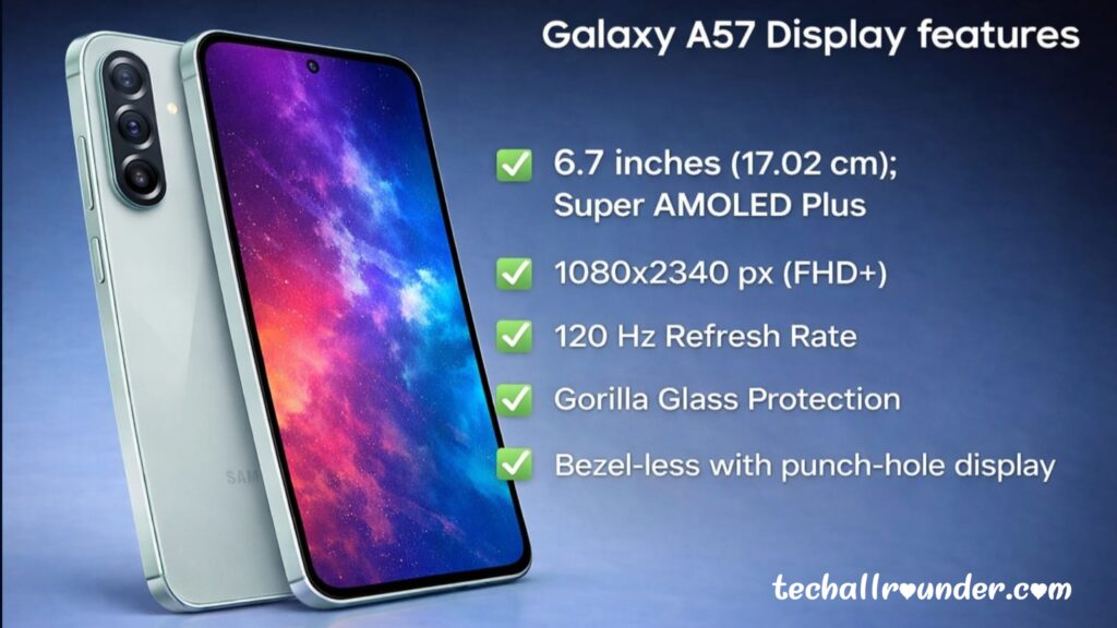 Samsung A57 Display Features