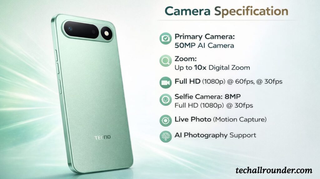 Techno Spark 50 Camera