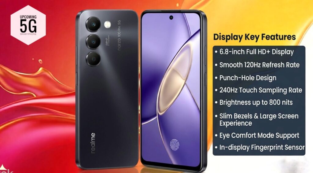 Realme Narzo 100 Lite Display Features