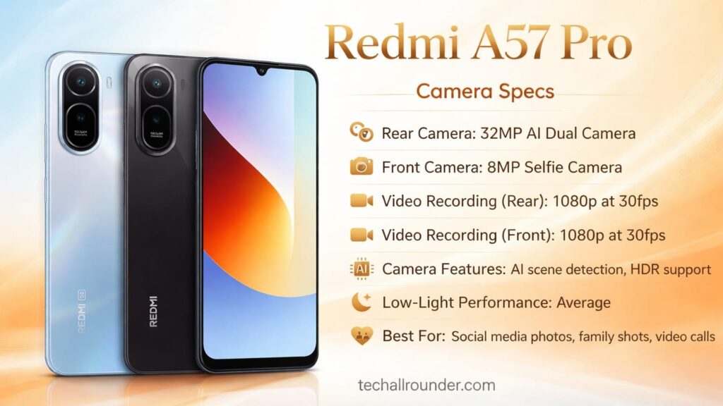 Redmi A7 Pro 5G Camera Features