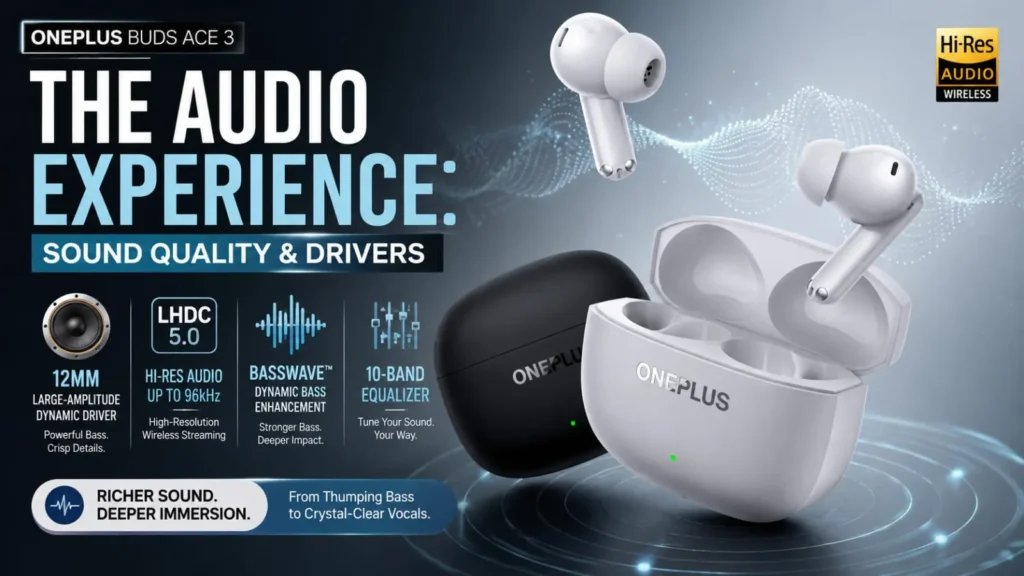 OnePlus Buds Ace 3 powerful sound drivers