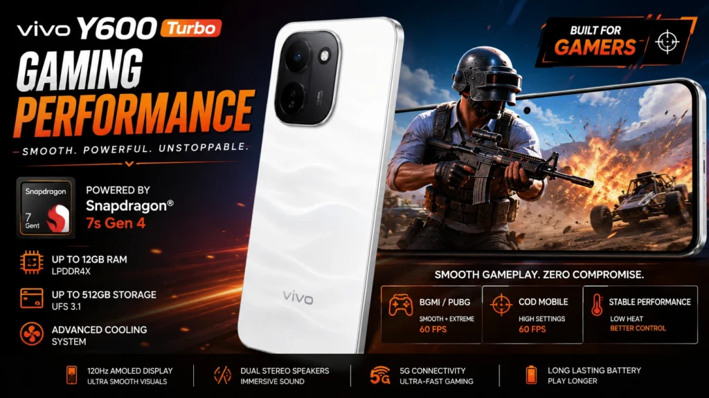 Vivo Y600 Turbo gaming performance and BGMI gameplay
