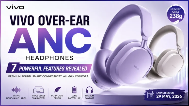 Vivo Over-Ear ANC Headphones with powerful premium wireless features