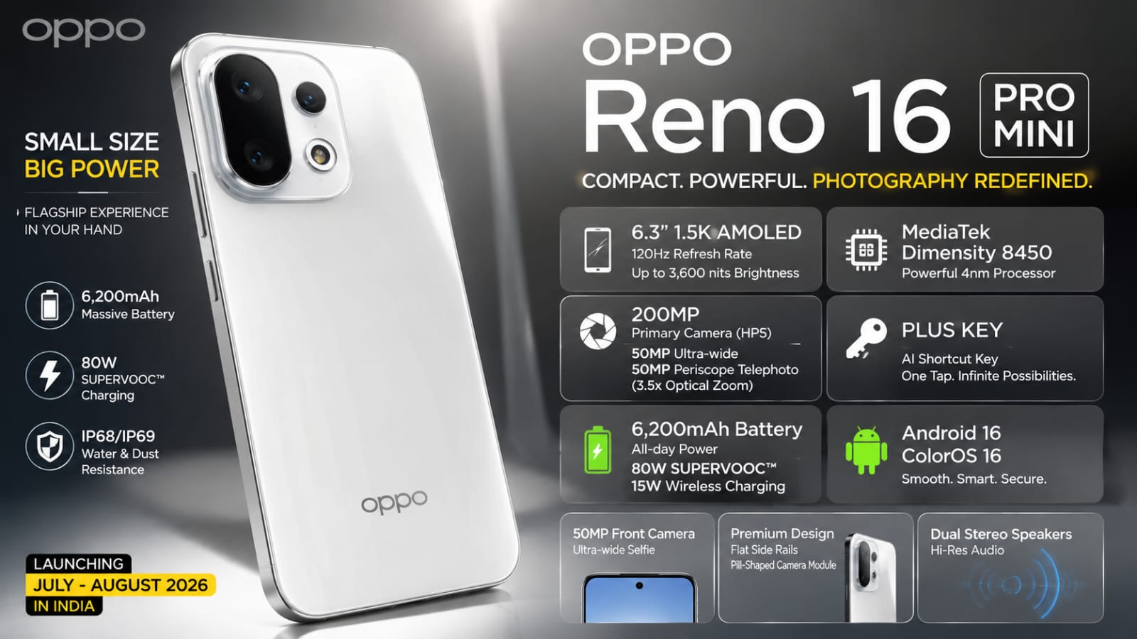 OPPO Reno 16 Pro Mini: Compact Flagship Phone 2026