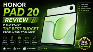 Honor Pad 20 premium tablet feature image with 12.1-inch display and stylish design