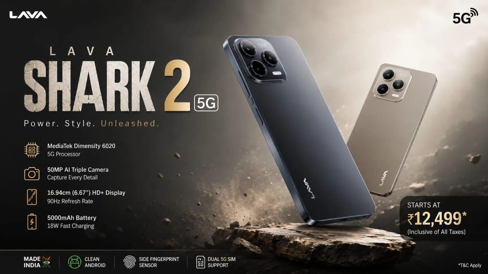 Lava Shark 2 5G budget 5G smartphone feature image