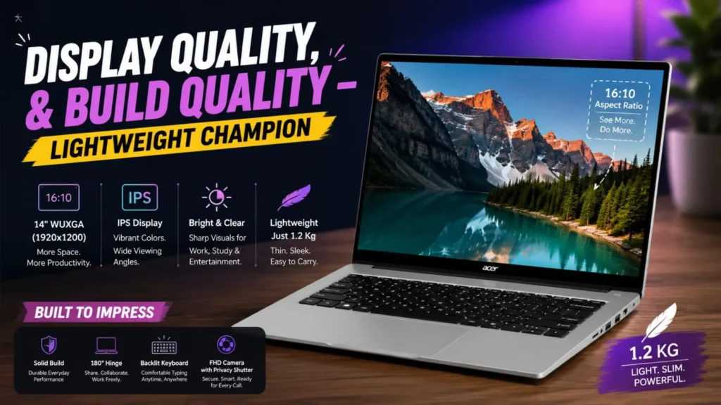 Acer Aspire 5 AI WUXGA IPS display quality