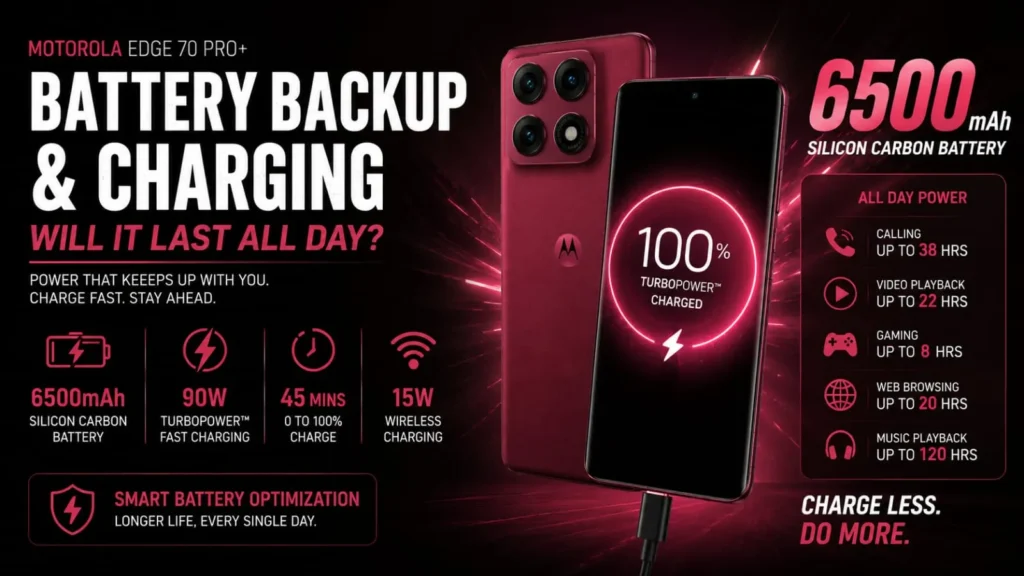 Motorola Edge 70 Pro+ battery charging test