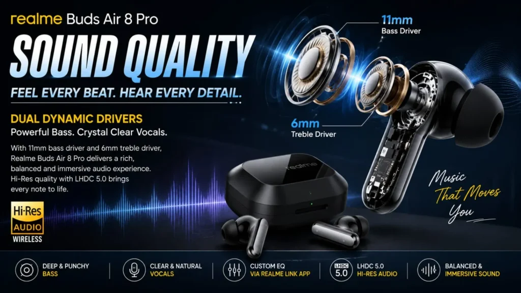 Realme Buds Air 8 Pro sound quality test