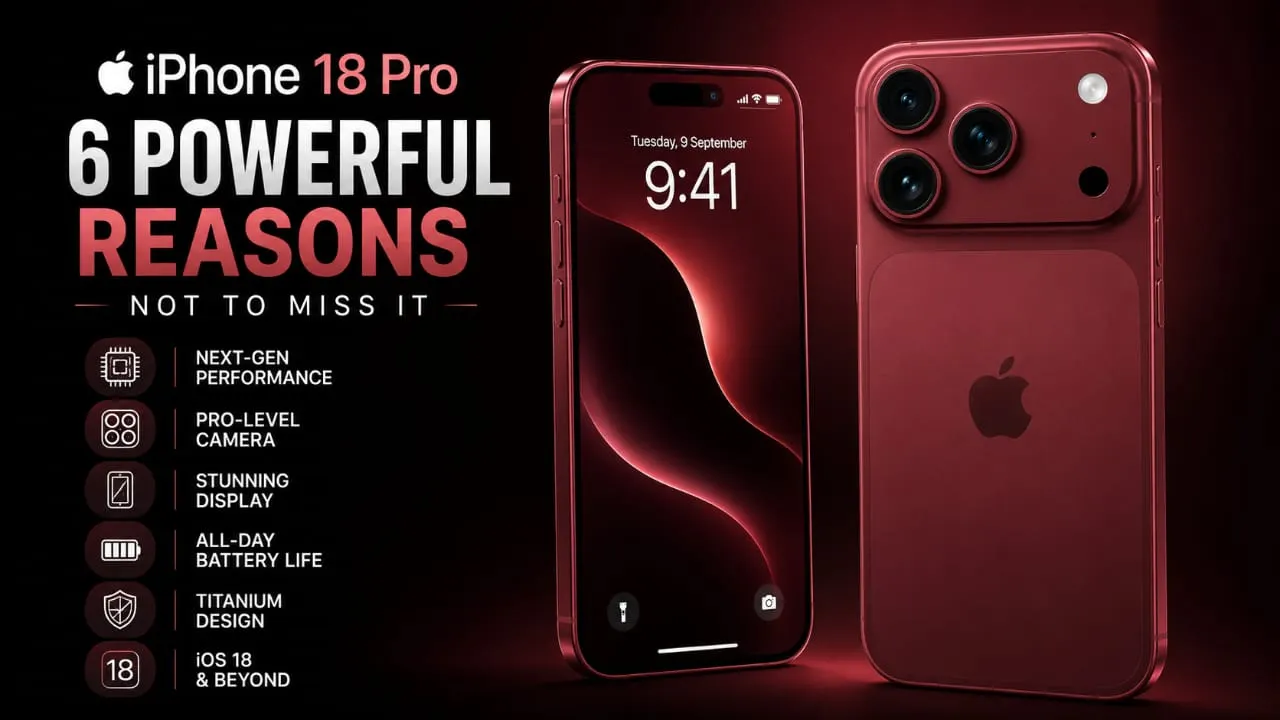 Apple iPhone 18 Pro India feature image with premium design and key features.
