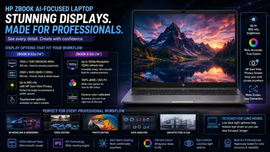 HP ZBook AI-Focused Laptop display quality