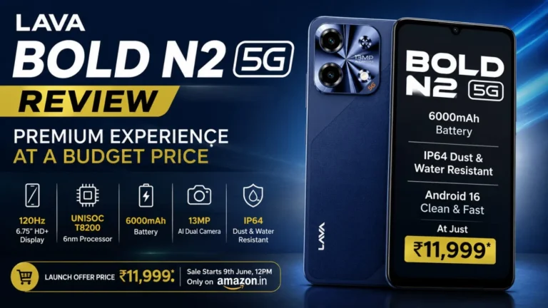 Lava Bold N2 5G review with premium budget smartphone design