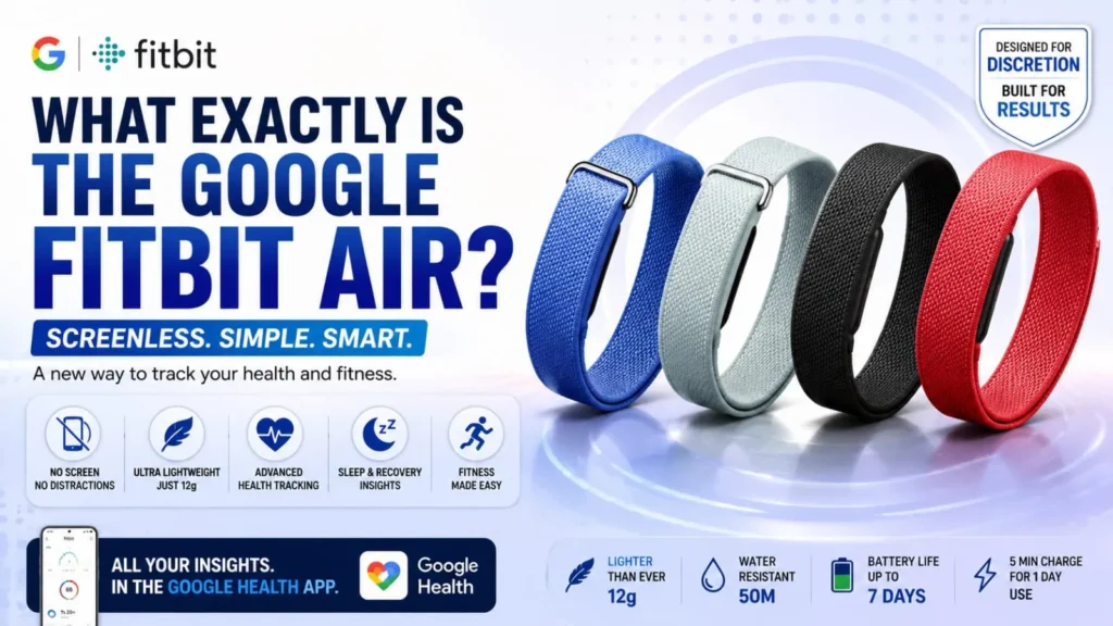 Google Fitbit Air screenless fitness tracker design