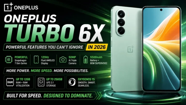 OnePlus Turbo 6X smartphone with powerful features in 2026