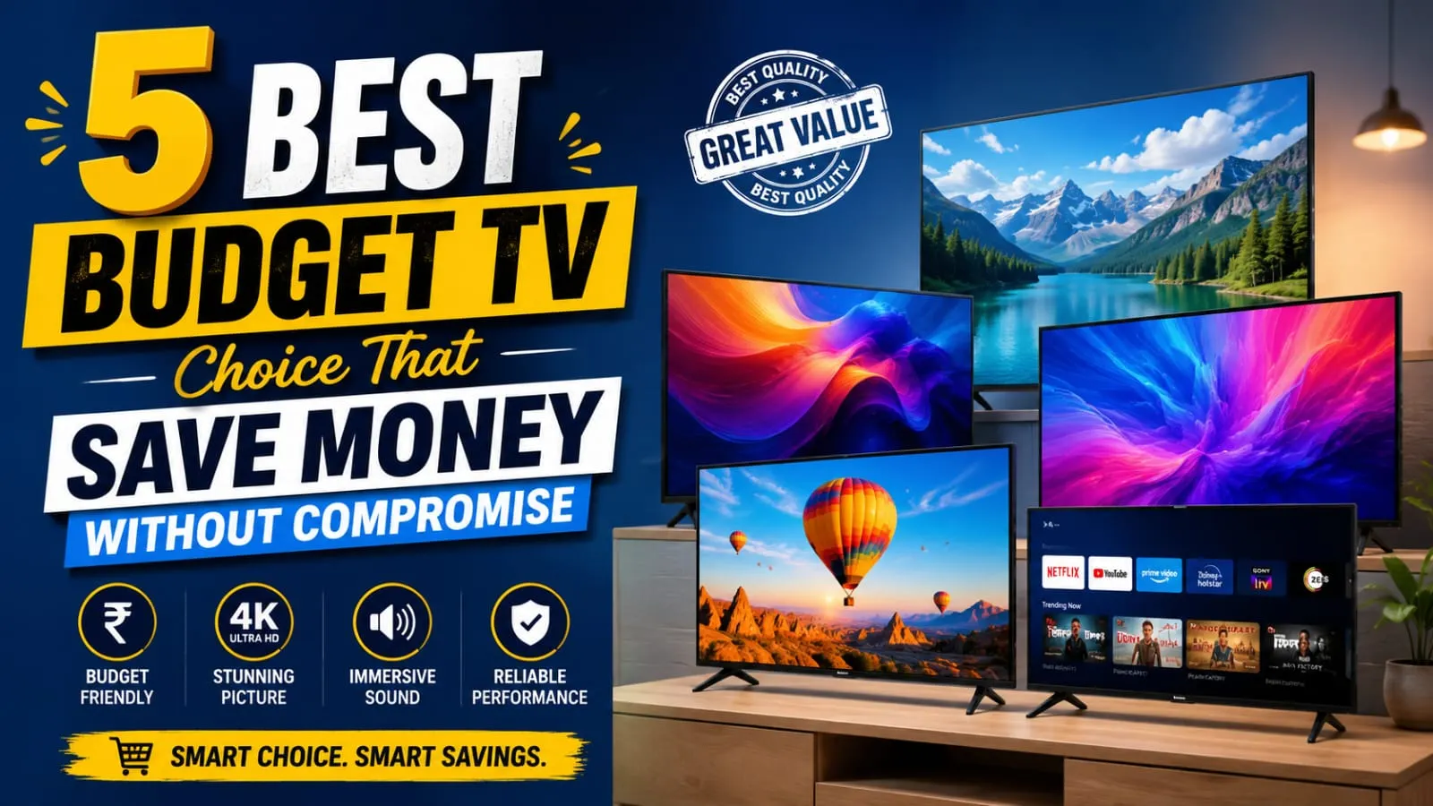 Top 5 Best Budget TVs in India 2026