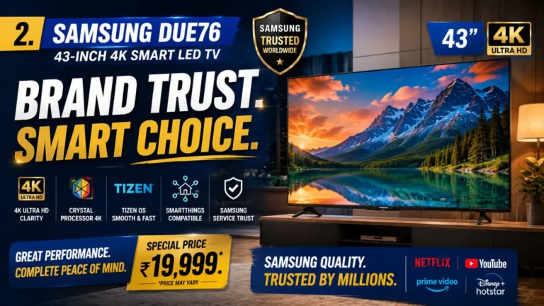 Samsung DUE76 Samsung DUE76 43-inch 4K Smart LED TV buy link