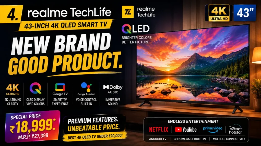 Realme TechLife Realme TechLife 43-inch 4K QLED Smart TV buy link