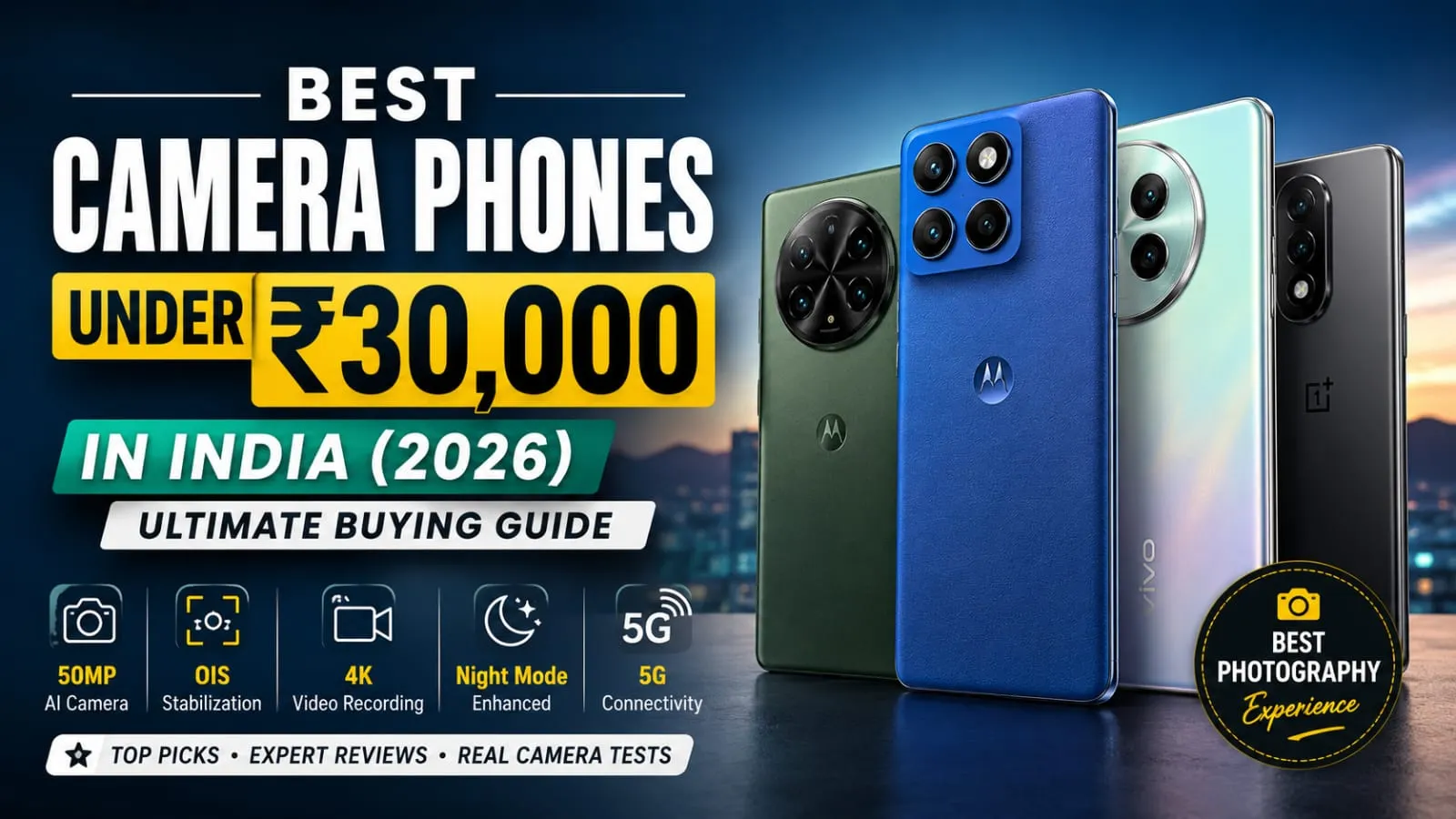 Best Camera Phones Under ₹30000 in India