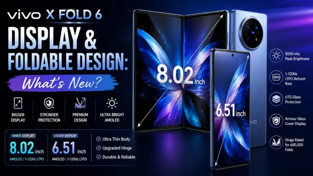 Vivo X Fold 6 foldable display and new hinge design 2026