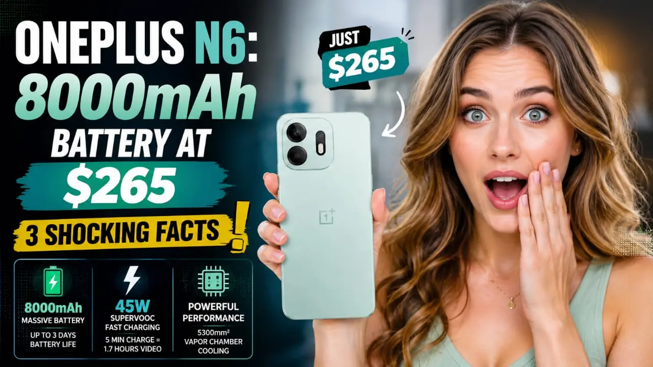OnePlus N6 8000mAh battery phone priced at 265 dollars