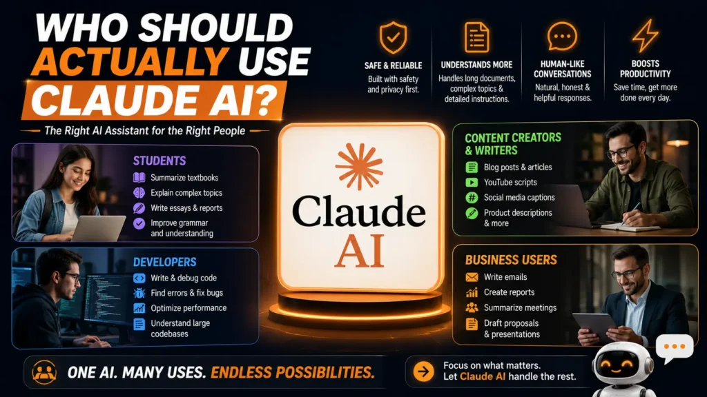 Claude AI for students, creators, developers, and businesses