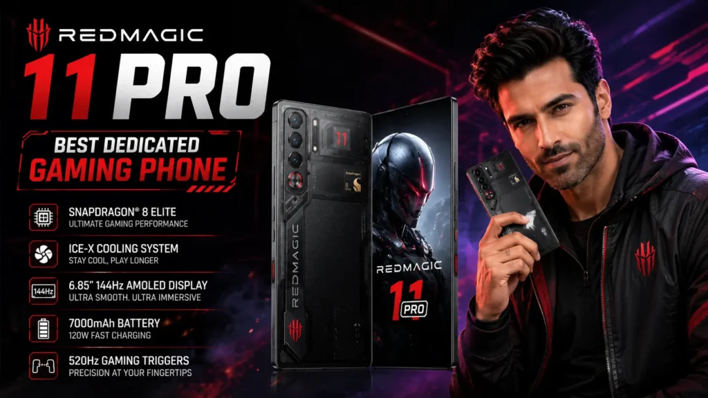 RedMagic 11 Pro gaming smartphone with RGB design