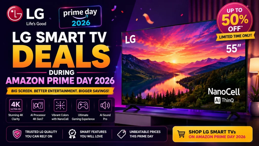 LG Smart TV deals featuring AI-powered entertainment and Prime Day discounts