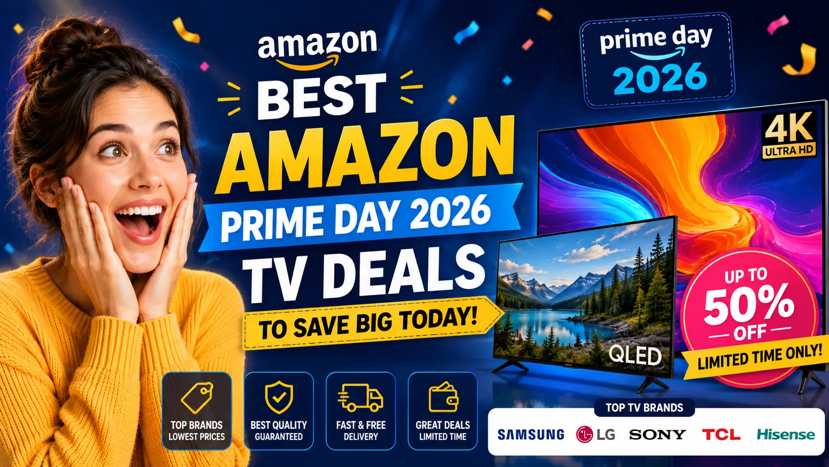 Best Amazon Prime Day 2026 TV deals featuring top smart televisions