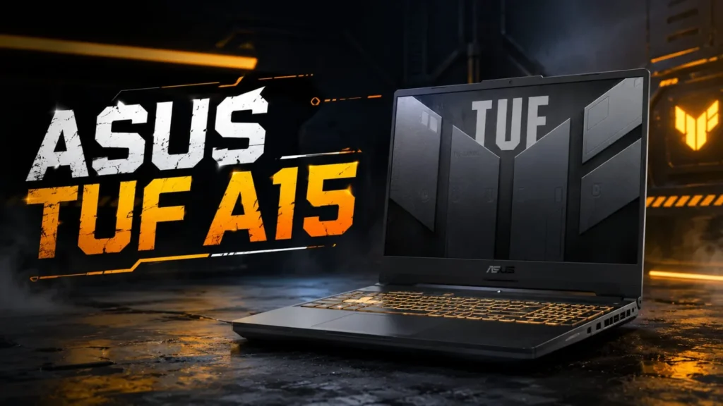 Asus TUF A15 gaming laptop with RTX 4050 and Ryzen processor