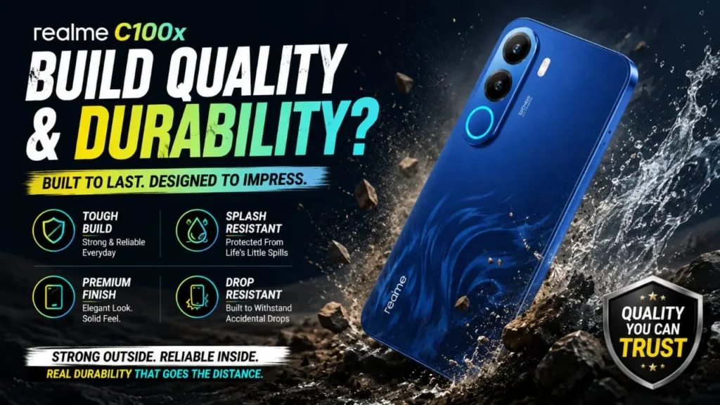 Realme C100x features durable premium build quality