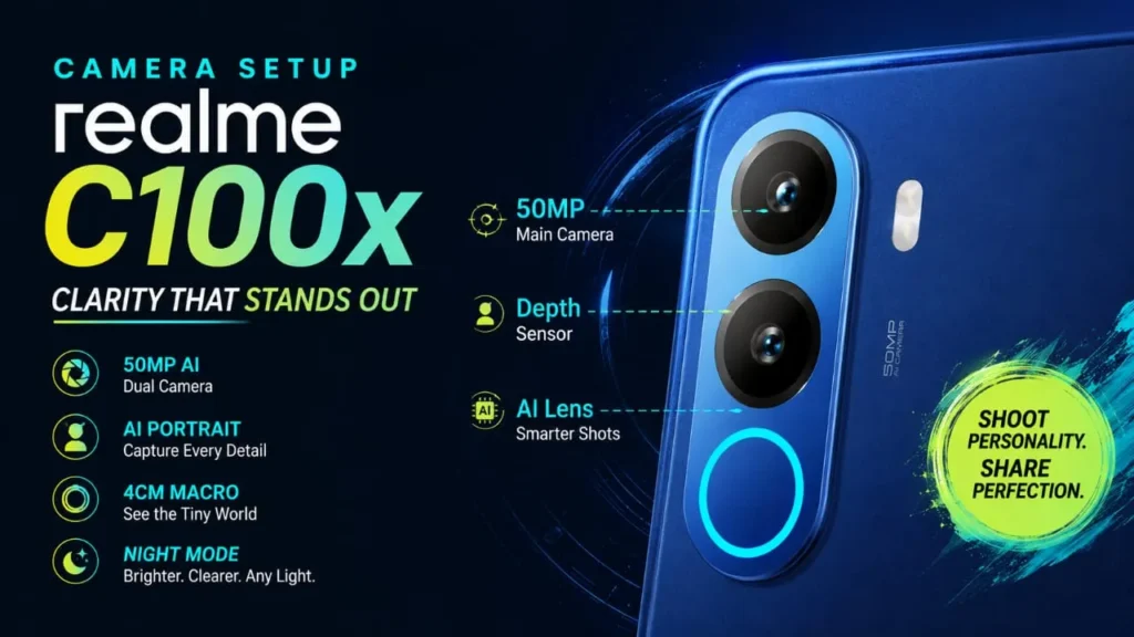 Realme C100x features stylish dual camera setup