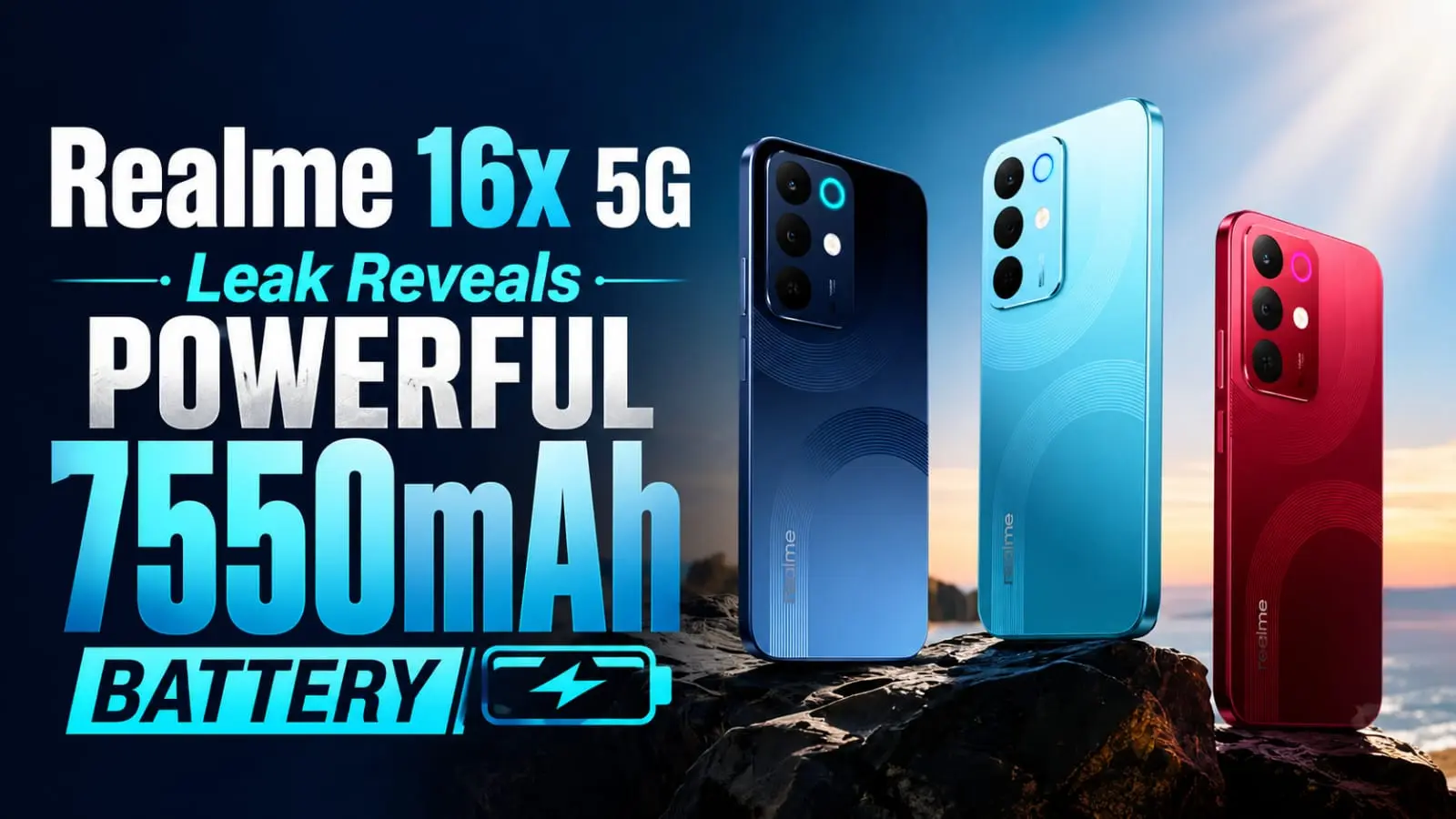 Realme 16x 5G leak reveals 7550mAh battery