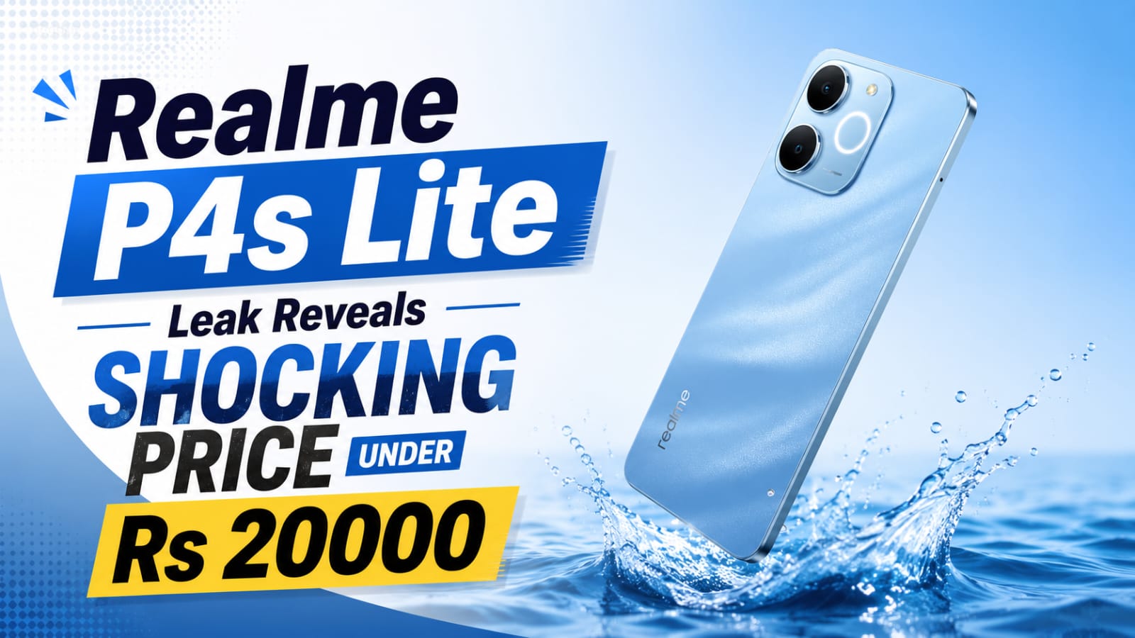 Realme P4s Lite price leak under Rs 20000