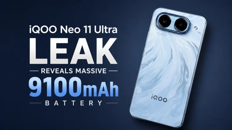 iQOO Neo 11 Ultra leak reveals massive 9100mAh battery
