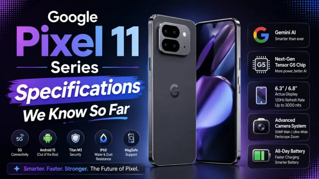 Google Pixel 11 Series specifications leaked