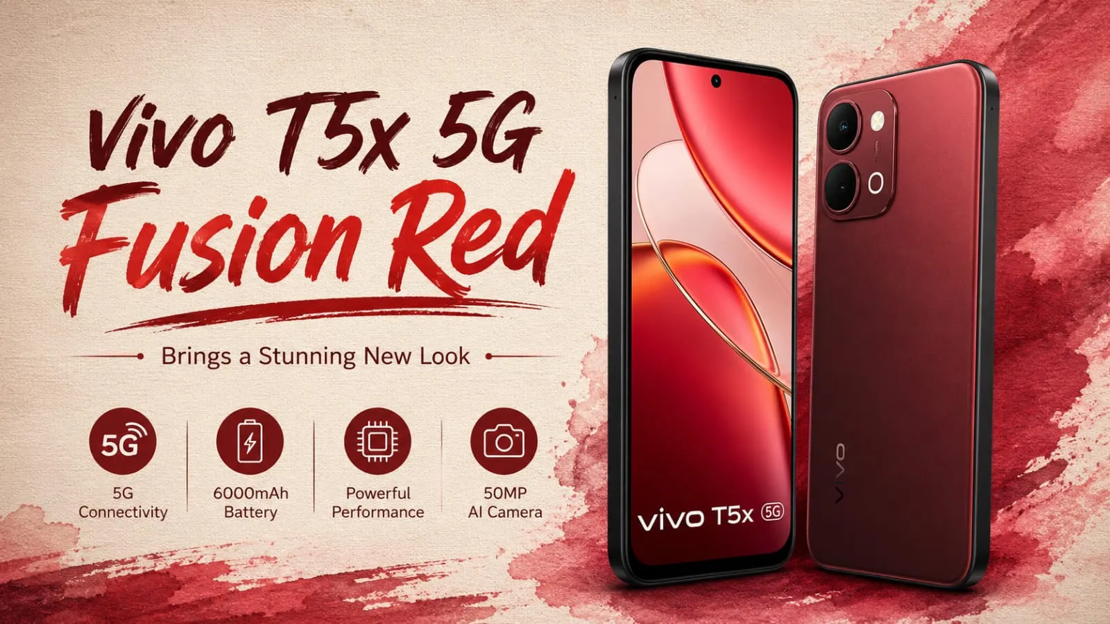 Vivo T5x 5G Fusion Red Brings a Stunning New Look