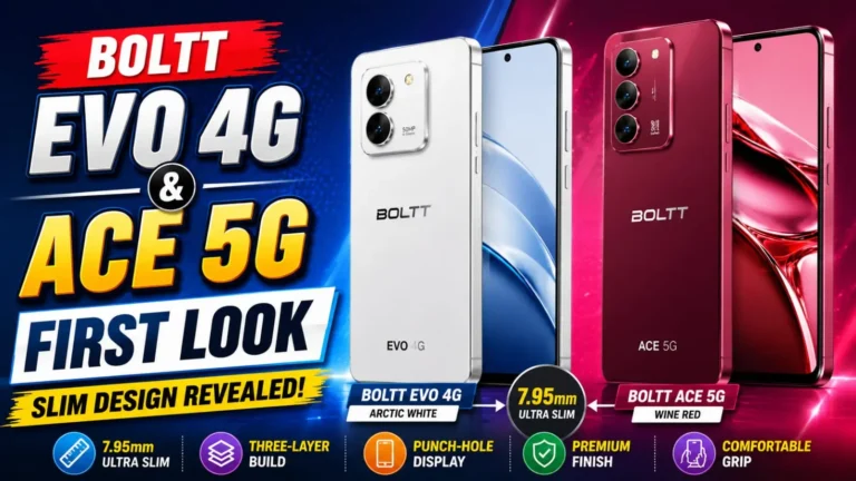 Boltt Evo 4G and Ace 5G premium budget smartphone design