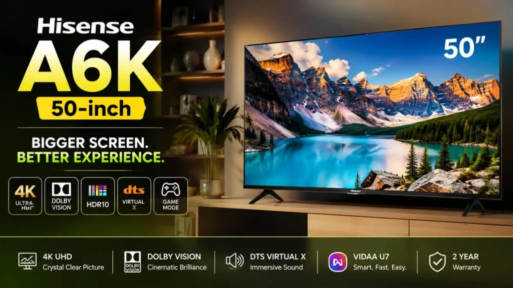 Hisense A6K 50 inch smart TV