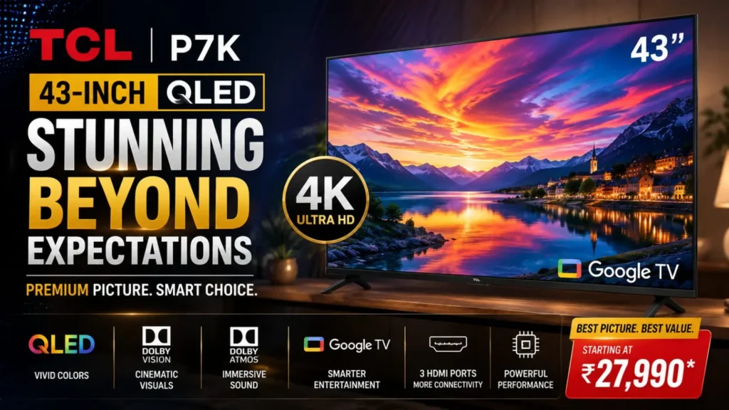 TCL P7K 43 inch QLED smart TV