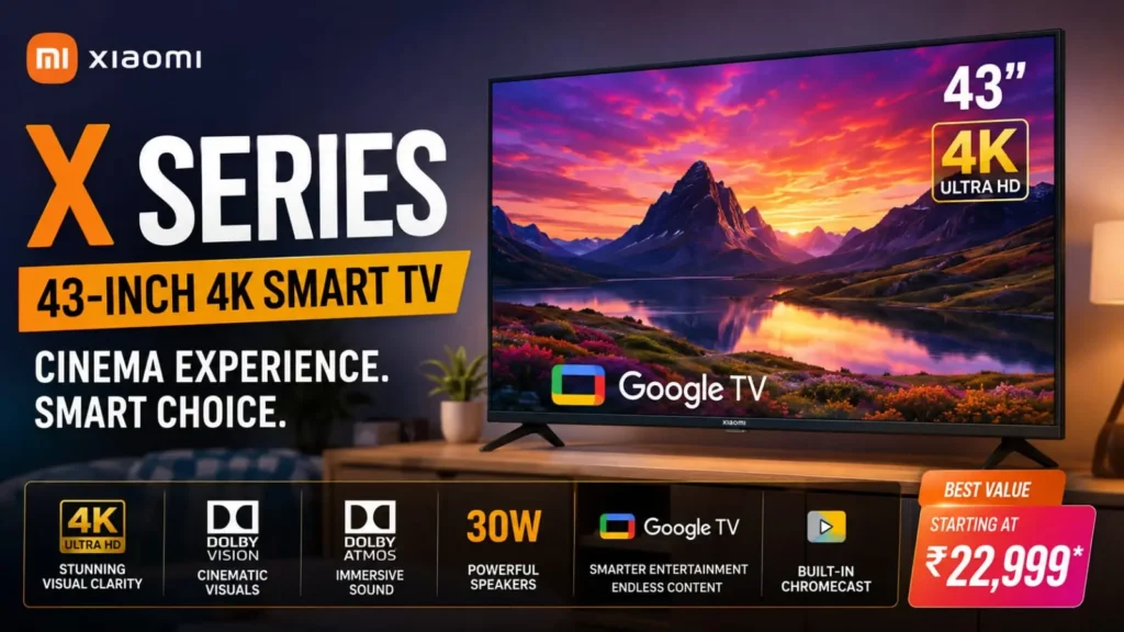 Xiaomi X Series 43 inch 4K smart TV