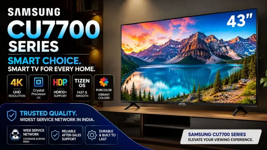 Samsung CU7700 Series smart TV