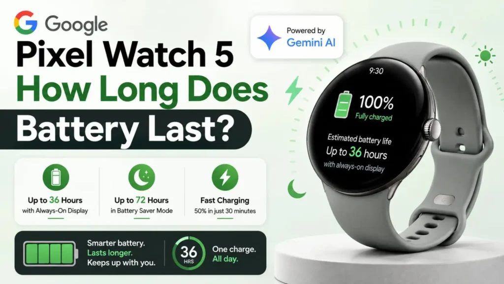 How long does Google Pixel Watch 5 battery last