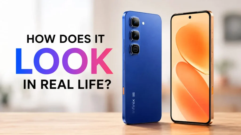 Infinix Hot 70 Pro real-life dark green design