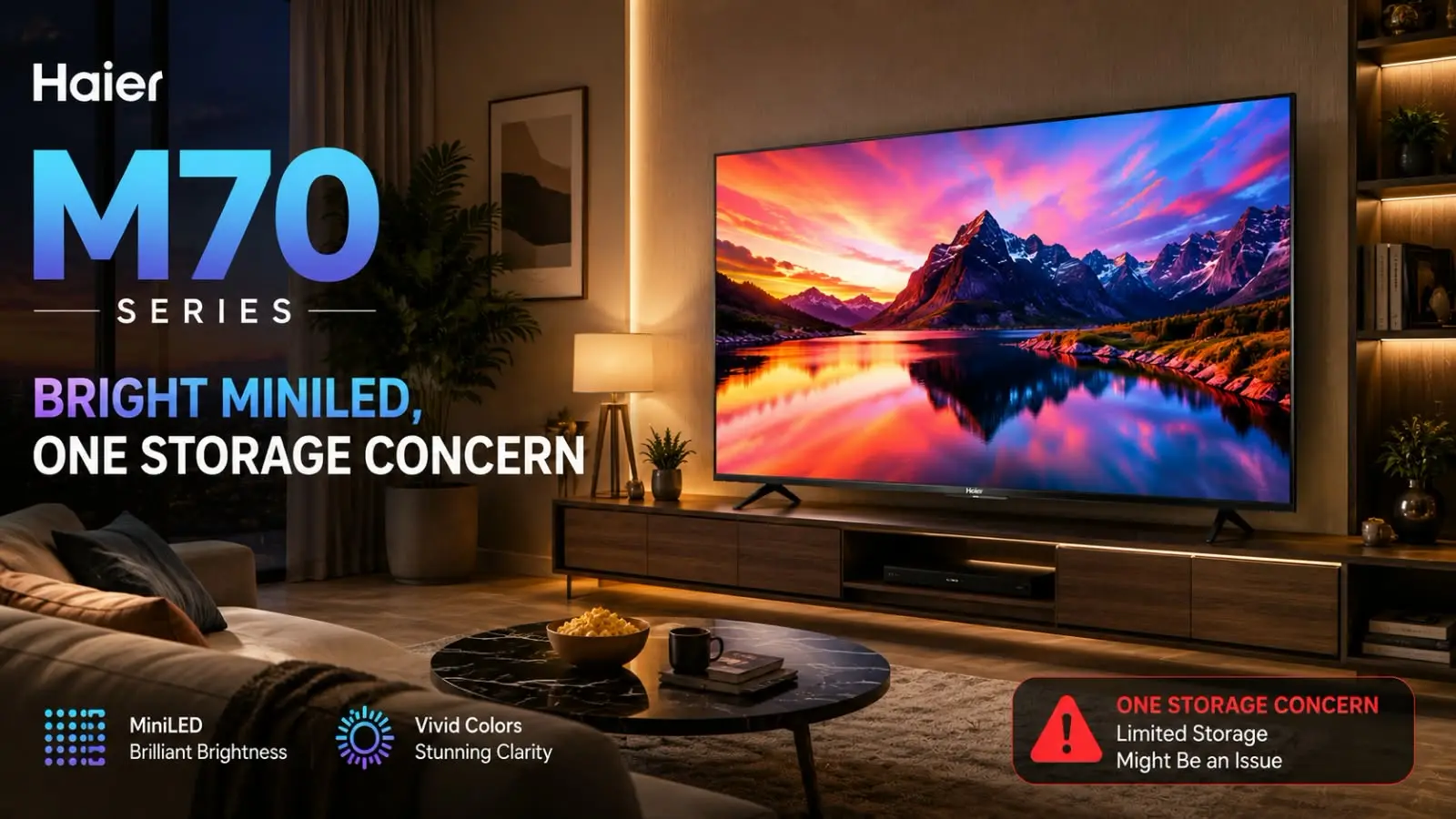 Haier M70 Series MiniLED display storage concern