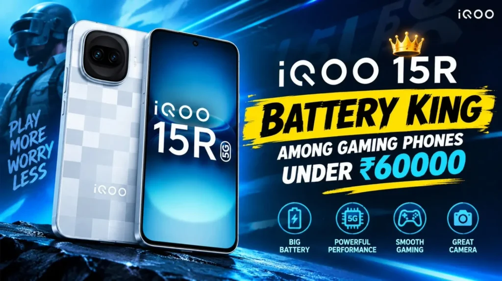 iQOO 15R gaming phone with big battery