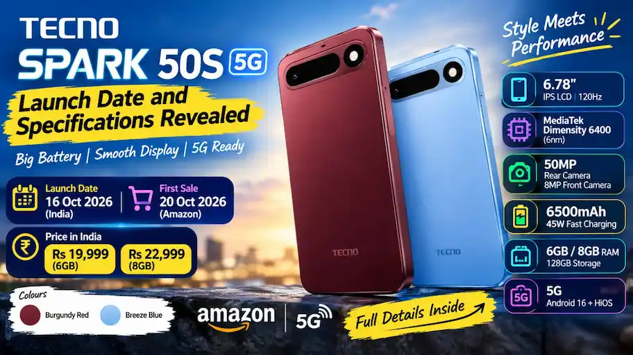 Tecno Spark 50S 5G specifications and launch details